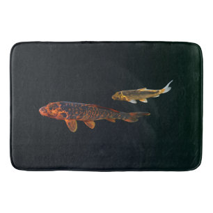 Orange Koi and Gold Koi Bath Mat