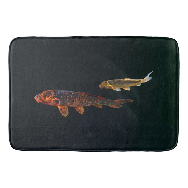 Orange Koi and Gold Koi Bath Mat (Front)
