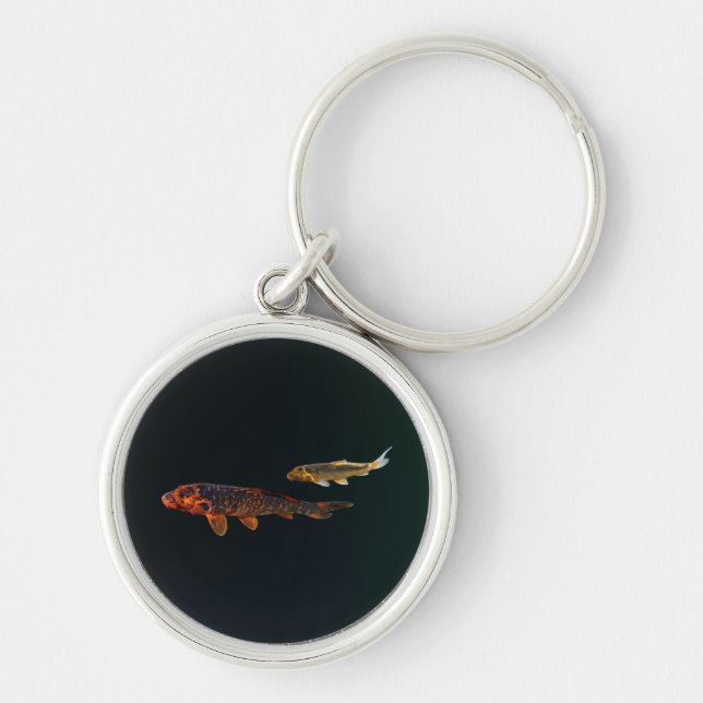 Orange Koi and Gold Koi Key Ring (Front)