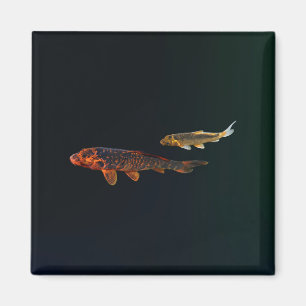 Orange Koi and Gold Koi Magnet
