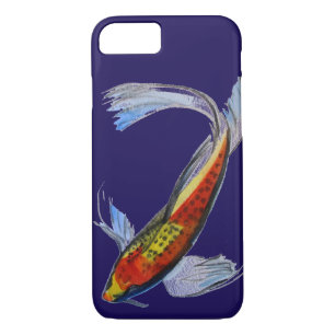 Orange Koi Japanese watercolour carp art iPhone 8/7 Case