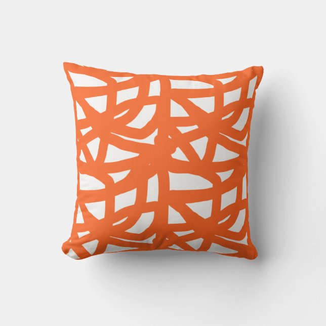 Orange lace pattern cushion (Front)