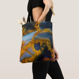 Orange Laced Pietersite Tote Bag