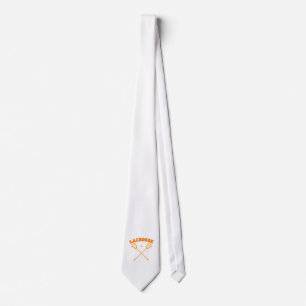 Orange Lacrosse Logo Tie