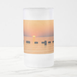 Orange Lake Sunrise Frosted Mug