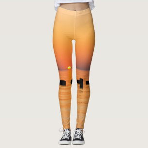 Orange Lake Sunrise Leggings