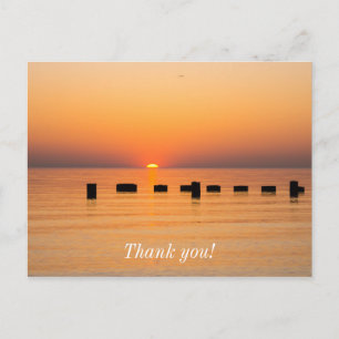 Orange Lake Sunrise Thank You Postcard