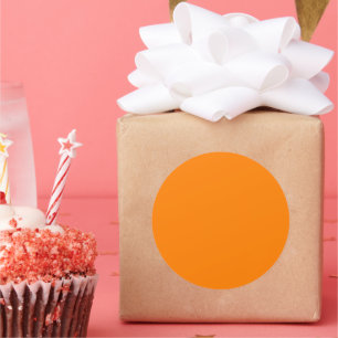 Orange Large Classic Round Sticker