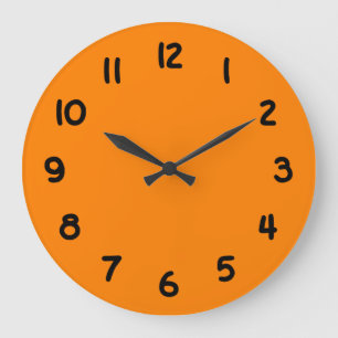 Orange Large Clock