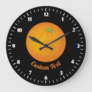 Orange Large Clock