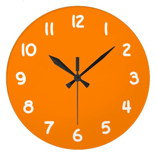 Image of Orange Large Clock