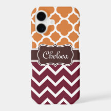 Orange Lattice Maroon Chevron Patterns Brown Name