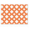 Orange Lattice on White Tissue Paper