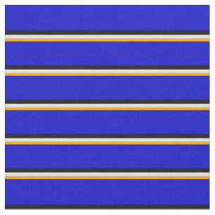 Orange, Lavender, Black, and Blue Stripes Pattern Fabric