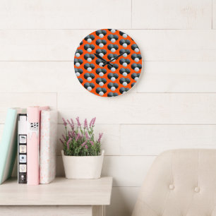 Orange Lawn Bowls, Wall Clock