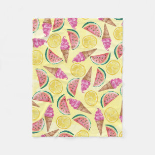 Orange Leaf Fleece Blanket