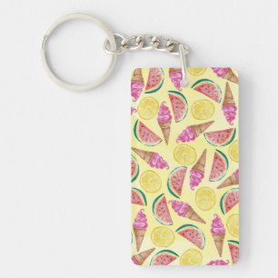 Orange Leaf Key Ring