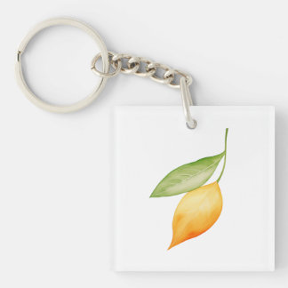 Orange Leaf Key Ring