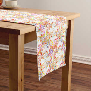 Orange Leaf with Filigree Everyday Short Table Runner