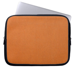 Orange Leather Look Laptop Sleeve