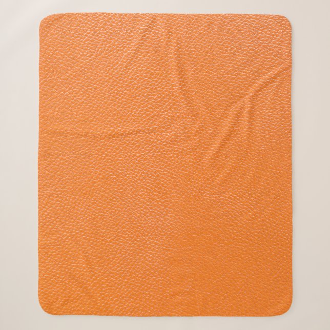 Orange leather pattern texture backgroundleather,t sherpa blanket (Front)