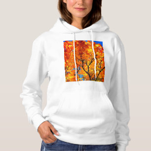Orange leaves hoodie