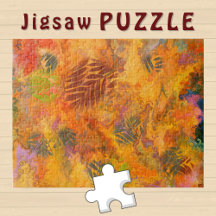 Orange Leaves Marbling Art Autumn Vibes -