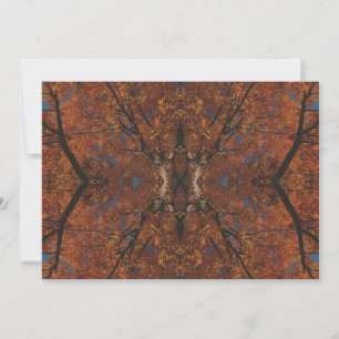 orange leaves on a fall tree thank you card