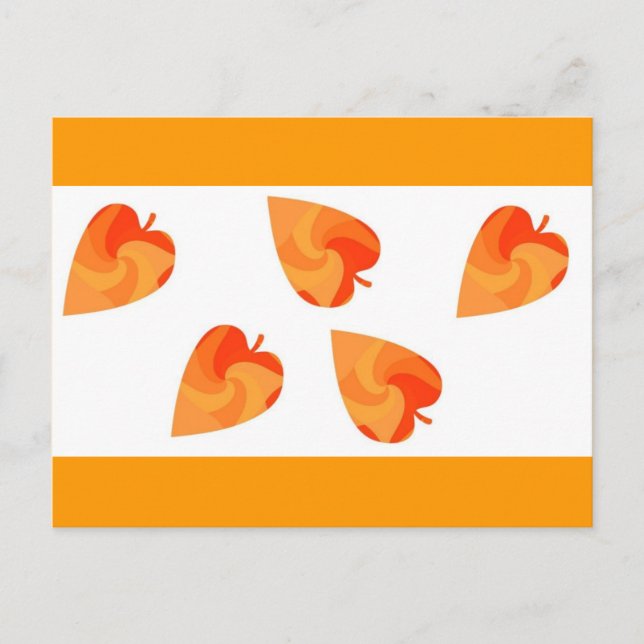 orange leaves - rustic weddings postcard (Front)