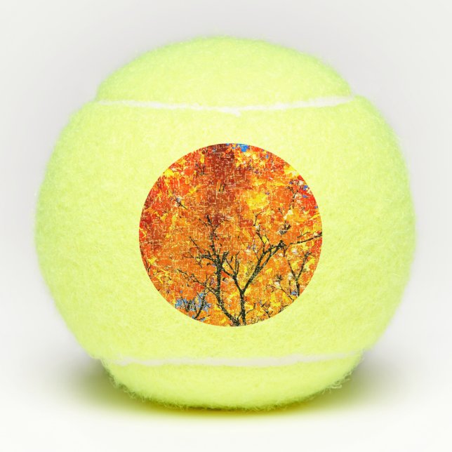 Orange leaves tennis balls (Front)