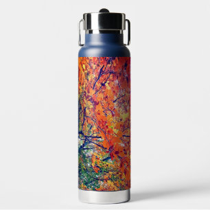 Orange leaves water bottle