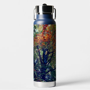 Orange leaves water bottle