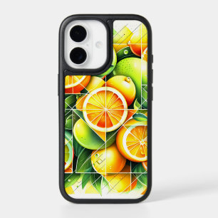 Orange Lemon Botanical Citrus Geometric