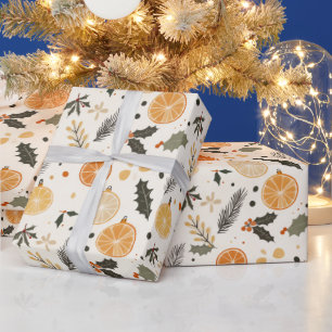 Orange Lemon Citrus Green Yellow  Wrapping Paper