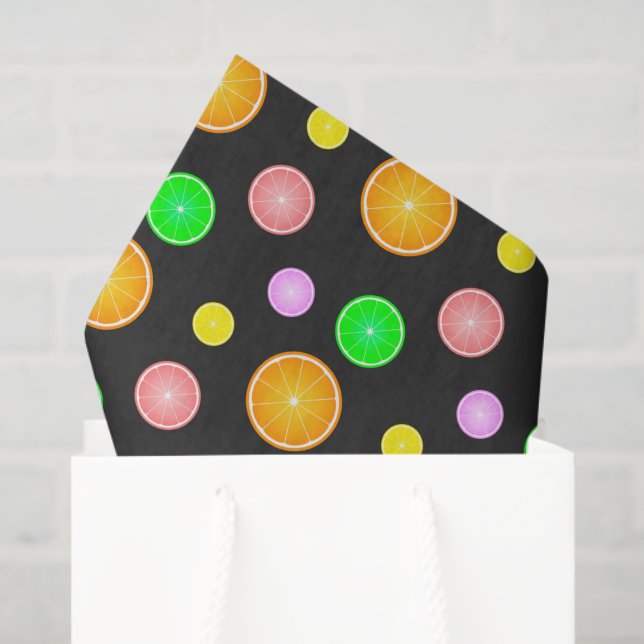 Orange lemon lime grapefruit summer party pattern tissue paper (Gift Bag)