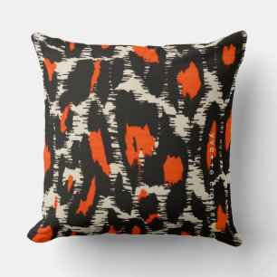 Orange Leopard Pillow