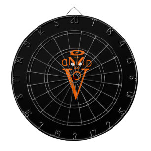 Orange Letter Face Metal Cage Dartboard