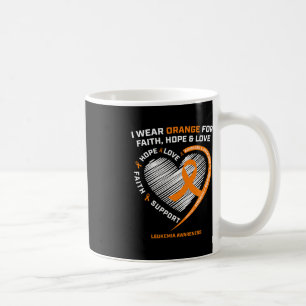 Orange Leukaemia Awareness Faith Hope Love Christi Coffee Mug