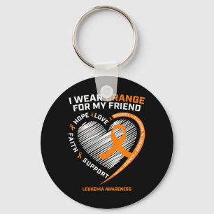Orange Leukaemia Awareness Friend Gifts Men Women Key Ring