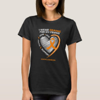 Orange Leukaemia Awareness Friend Men Women Kids