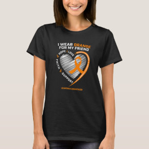 Orange Leukaemia Awareness Friend Men Women Kids T-Shirt