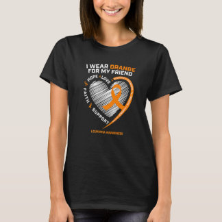 Orange Leukaemia Awareness Friend Men Women Kids T-Shirt