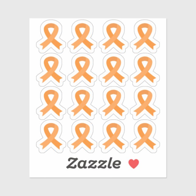 Orange Leukaemia Kidney Cancer Awareness Ribbon  (Sheet)