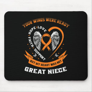 Orange Leukemia Awareness Great Niece Childhood Ca Mouse Mat
