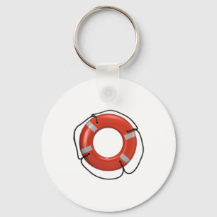 ORANGE LIFE RING KEY RING