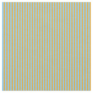 Orange & Light Sky Blue Coloured Pattern Fabric