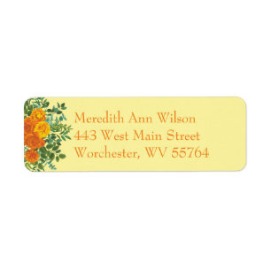 Orange & Light Yellow Peony & Rose Floral Wedding