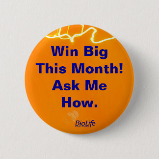orange_lights, biolife colour, Win Big This 6 Cm Round Badge