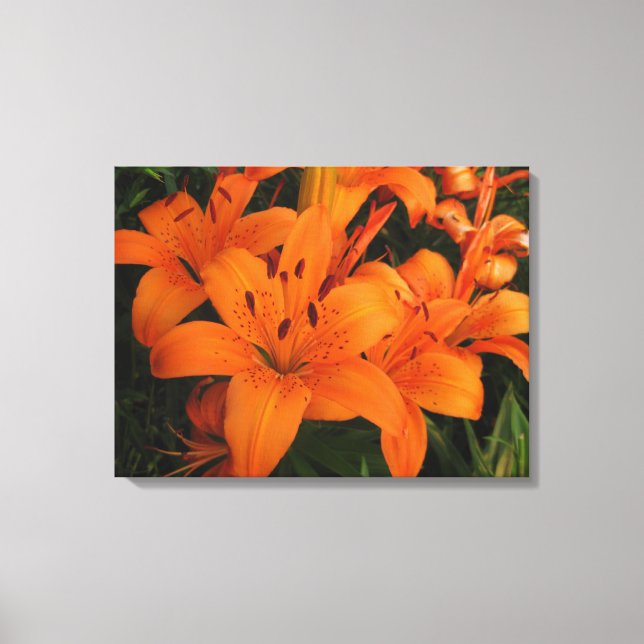 Orange Lilies Wrapped Canvas (Front)