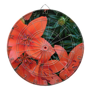 Orange Lily Dartboard